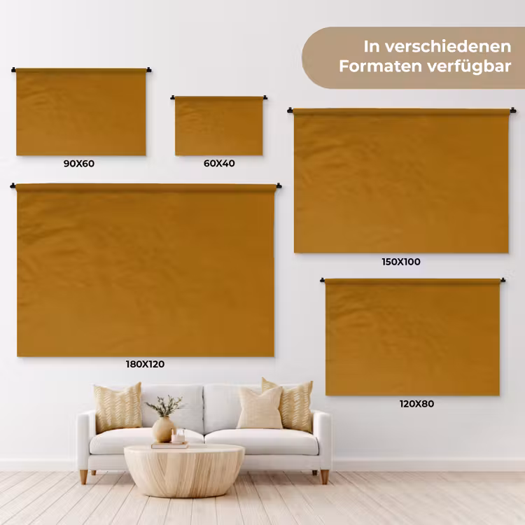 Ocre - Gold - Geel Wandkleed katoen klein 269 -tsfeer8_DE