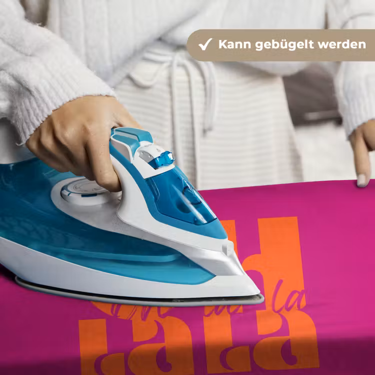 Oh la la - Roze - Oranje - Gestapelde letters Wandkleed katoen klein -tsfeer9_DE