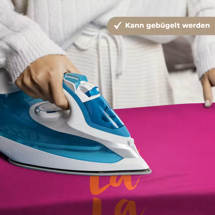 Oh la la - Roze - Oranje - Minimalistisch Wandkleed katoen klein -tsfeer9_DE