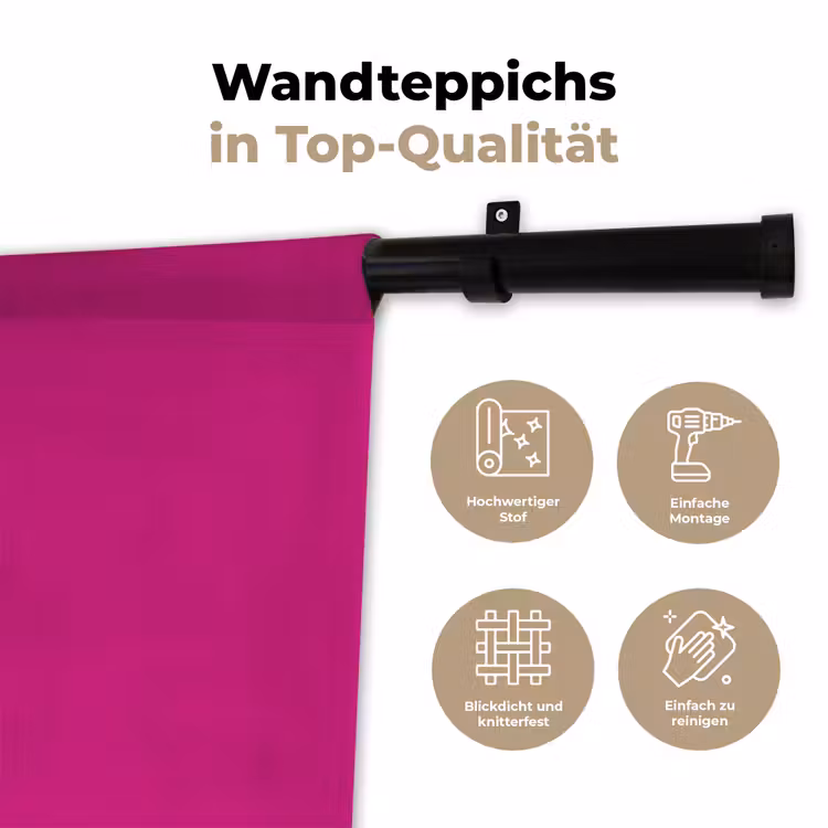 Oh la la - Roze - Oranje - Minimalistisch Wandkleed katoen klein -tsfeer2_DE