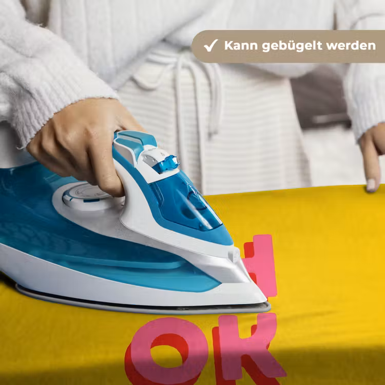 Oh ok - 3D - Geel - Roze Wandkleed katoen klein -tsfeer9_DE