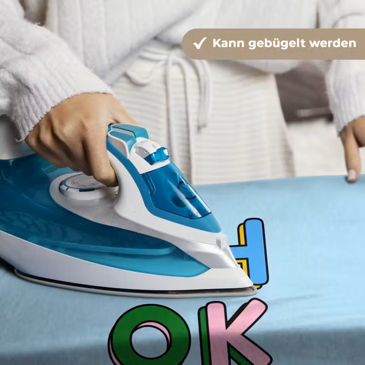 Oh ok - Blauw - Kleurrijk Wandkleed katoen klein -tsfeer9_DE