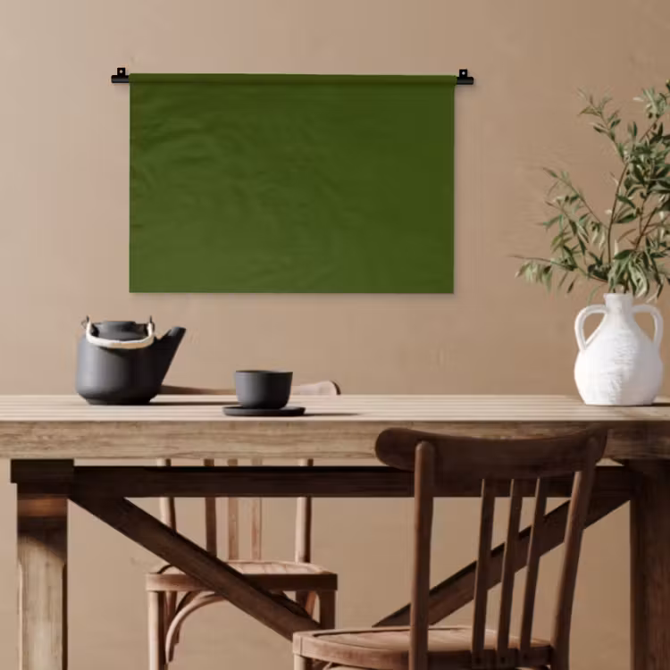 Olive - Drab - Groen Wandkleed katoen klein 269 -sfeer6