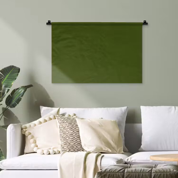 Olive - Drab - Groen Wandkleed katoen klein 269 -sfeer7