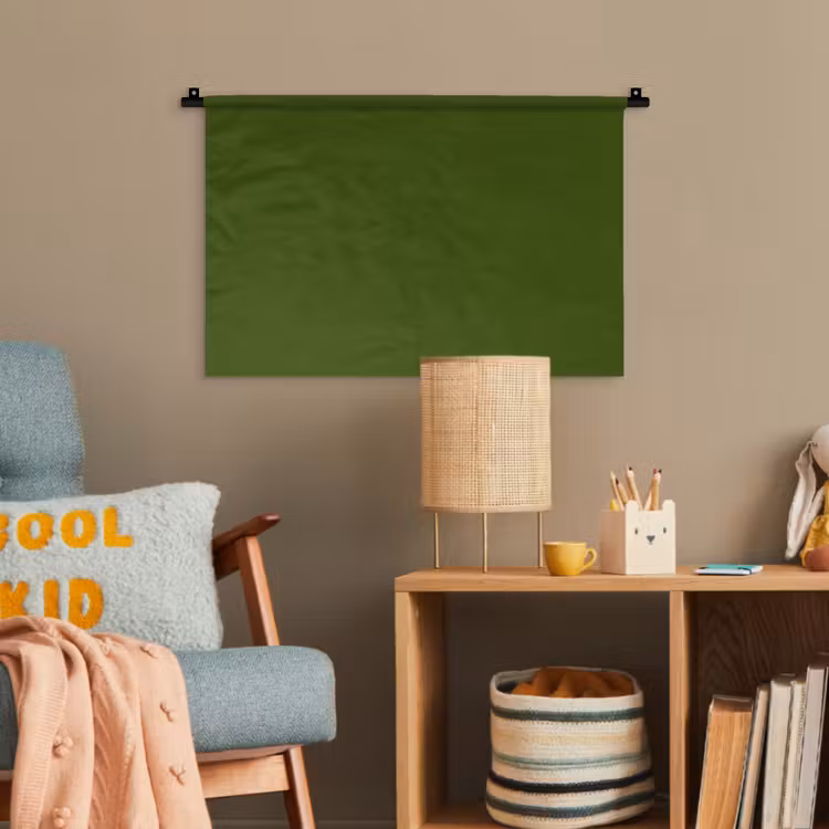 Olive - Drab - Groen Wandkleed katoen klein 269 -wsfeer4_kind