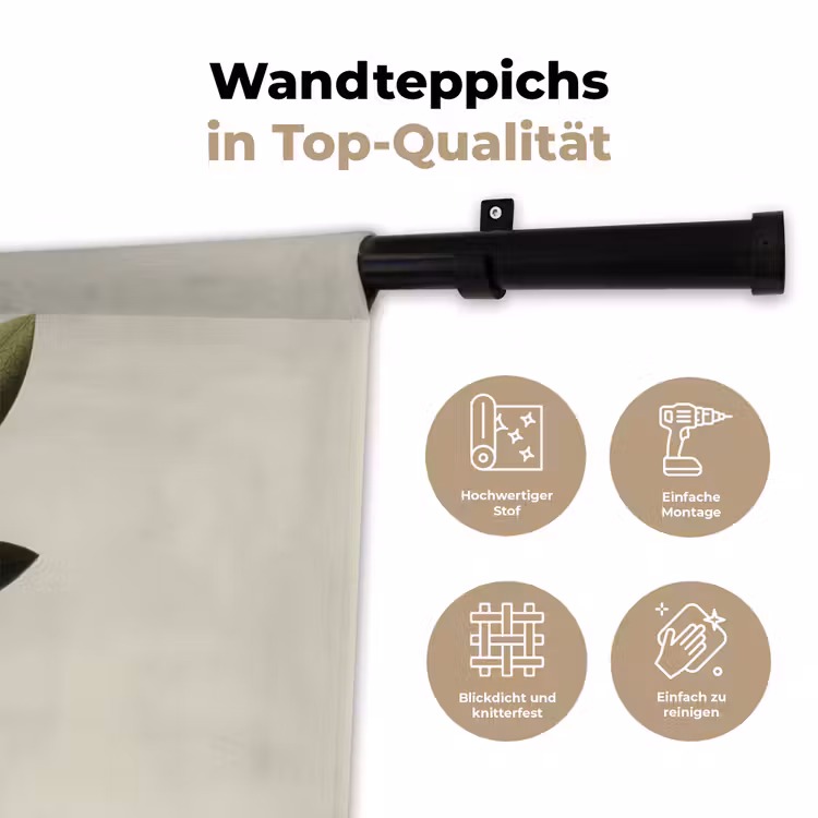 Olijftak - Donkergroen - Olijven Wandkleed katoen klein -tsfeer2_DE