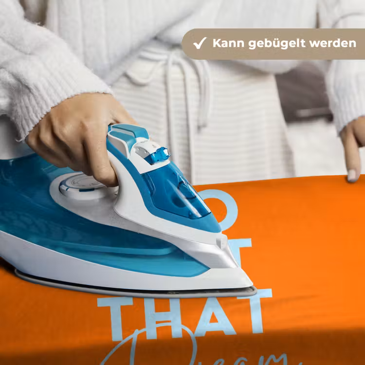 Oranje - Blauw - Go get that dream Wandkleed katoen klein -tsfeer9_DE