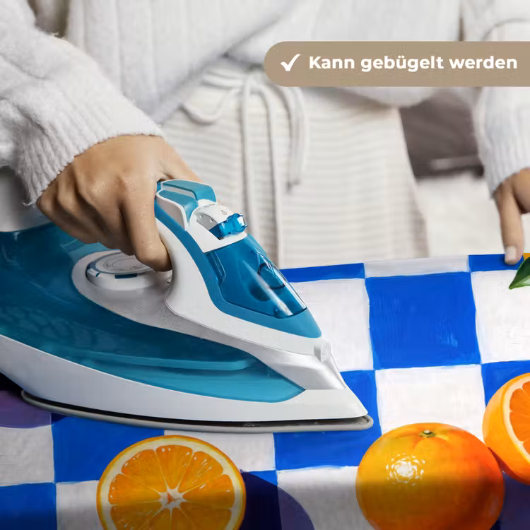 Wandteppich - Orange – Kariert – Essen - Sinaasappel - Geruit - Eten Wandkleed katoen klein