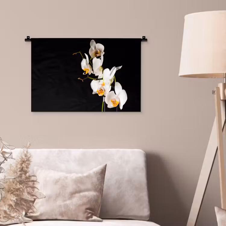 Orchidee - Bloemen - Planten - Botanisch Wandkleed katoen klein -sfeer4