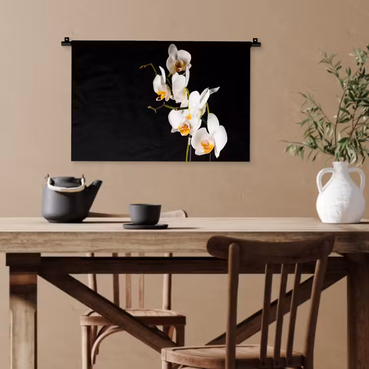 Orchidee - Bloemen - Planten - Botanisch Wandkleed katoen klein -sfeer6