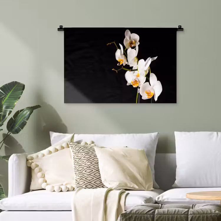 Orchidee - Bloemen - Planten - Botanisch Wandkleed katoen klein -sfeer7