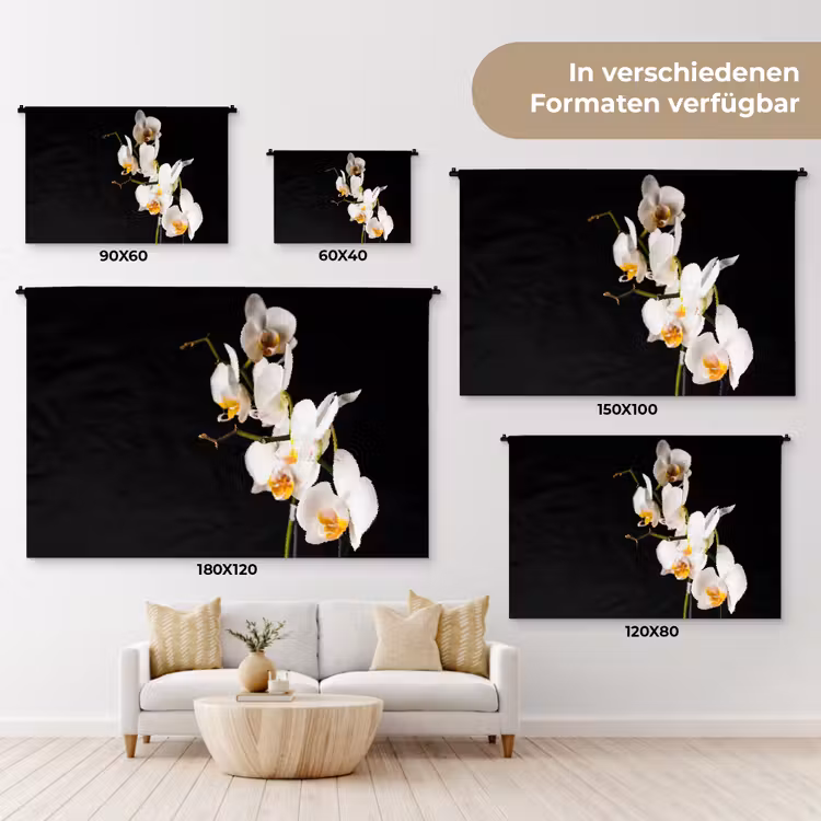 Orchidee - Bloemen - Planten - Botanisch Wandkleed katoen klein -tsfeer8_DE