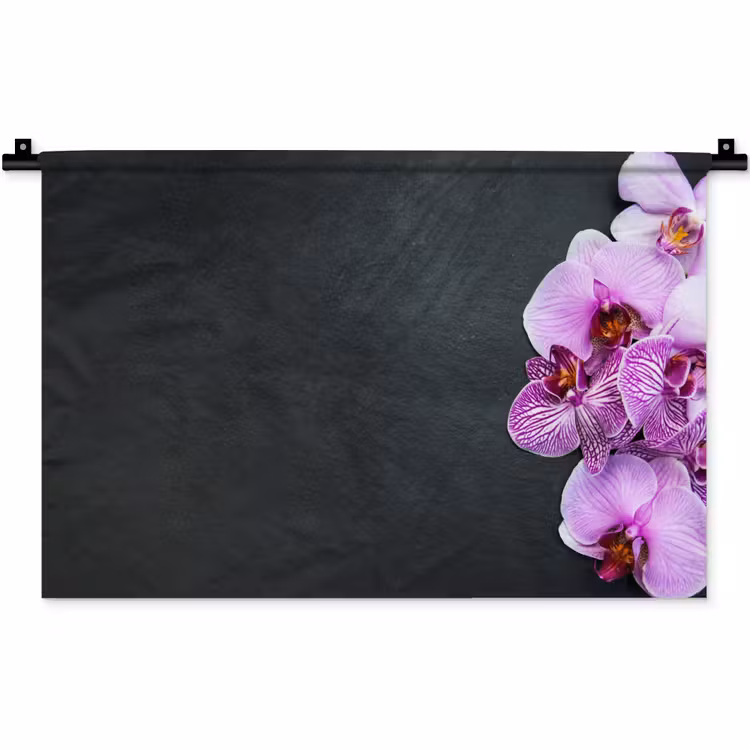 Orchidee - Bloemen - Roze - Flora Wandkleed katoen klein -zz3d