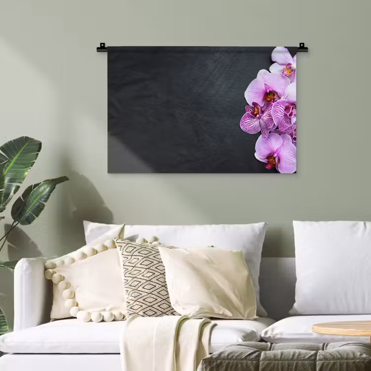 Orchidee - Bloemen - Roze - Flora Wandkleed katoen klein -sfeer7