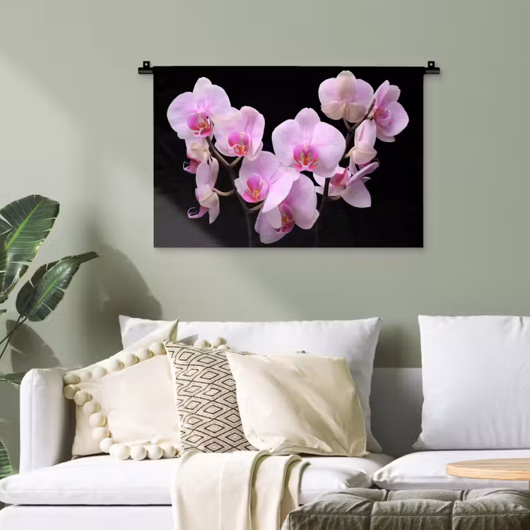 Orchidee - Bloemen - Roze - Flora Wandkleed katoen klein -sfeer7