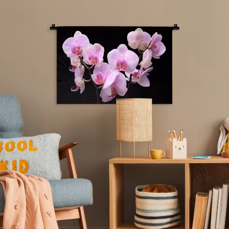 Orchidee - Bloemen - Roze - Flora Wandkleed katoen klein -wsfeer4_kind