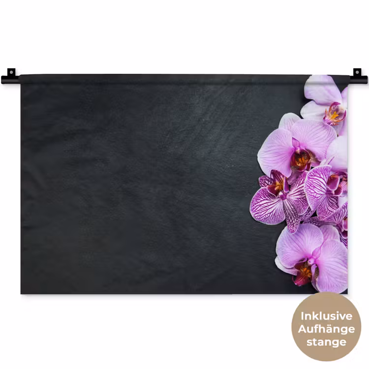Orchidee - Bloemen - Roze - Flora Wandkleed katoen klein -t3d_DE