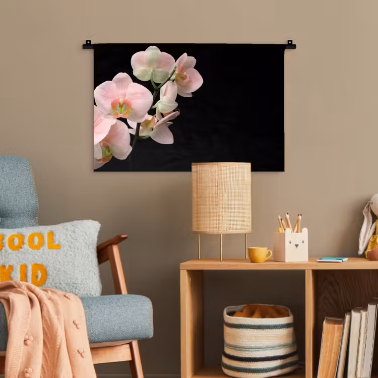 Orchidee - Bloemen - Roze - Stilleven - Flora Wandkleed katoen klein -wsfeer4_kind