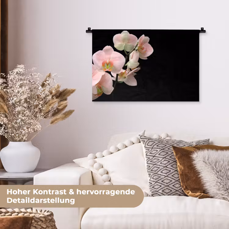 Orchidee - Bloemen - Roze - Stilleven - Flora Wandkleed katoen klein -tsfeer1_DE