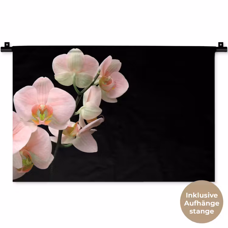 Orchidee - Bloemen - Roze - Stilleven - Flora Wandkleed katoen klein -t3d_DE