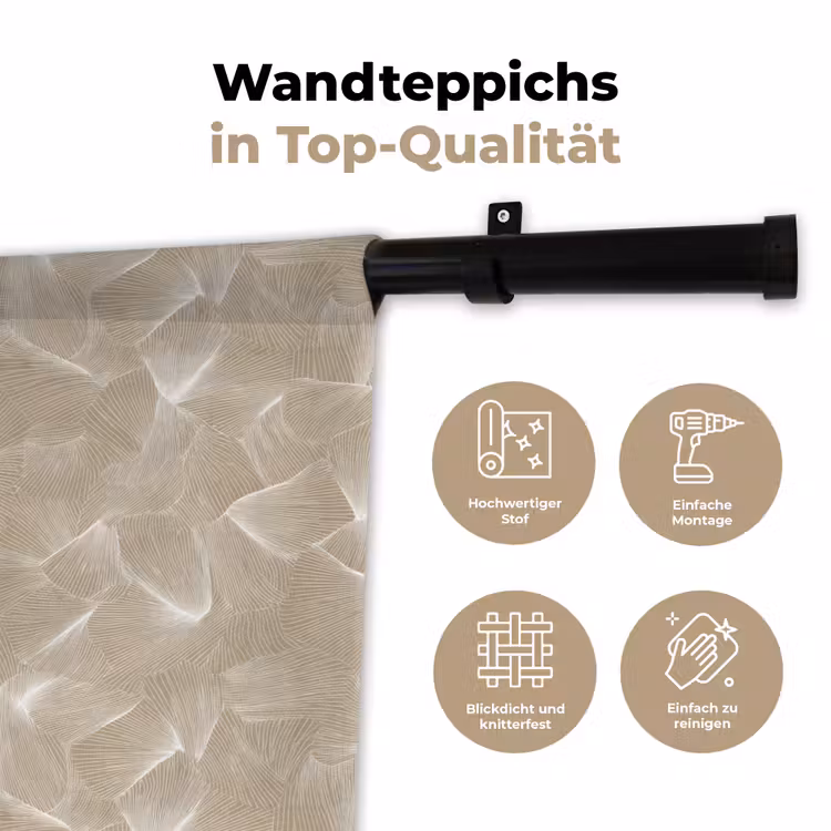 Organisch - Textuur - Beige Wandkleed katoen klein 269 -tsfeer2_DE