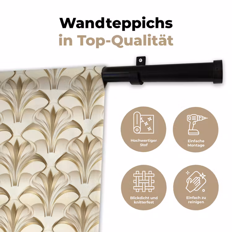 Ornament - Barok - Goud Wandkleed katoen klein 269 -tsfeer2_DE