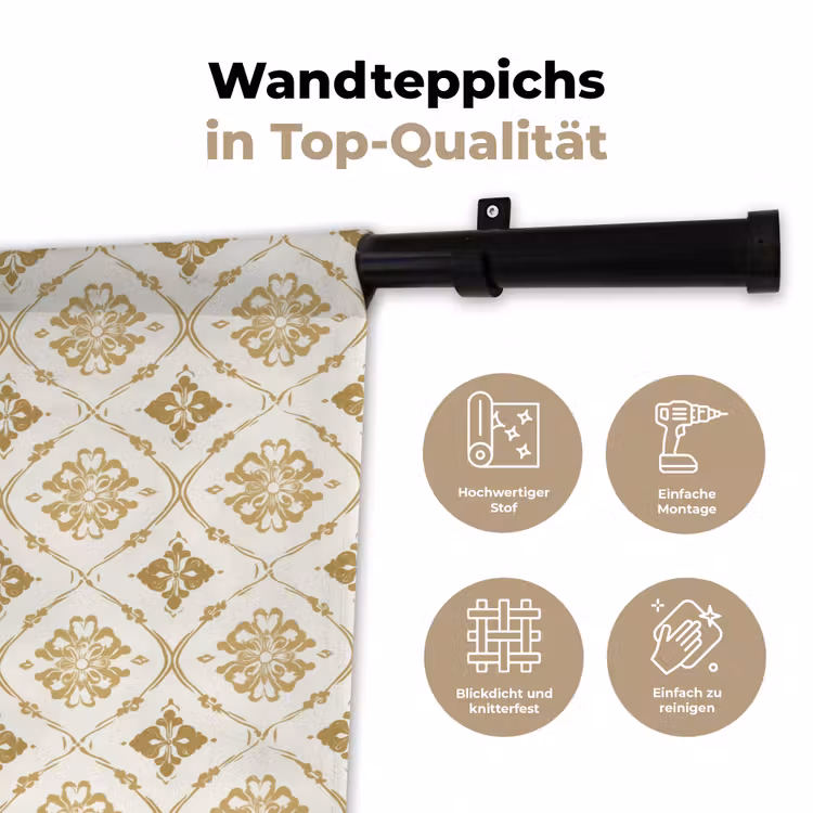 Ornament - Klassiek - Goud Wandkleed katoen klein 269 -tsfeer2_DE