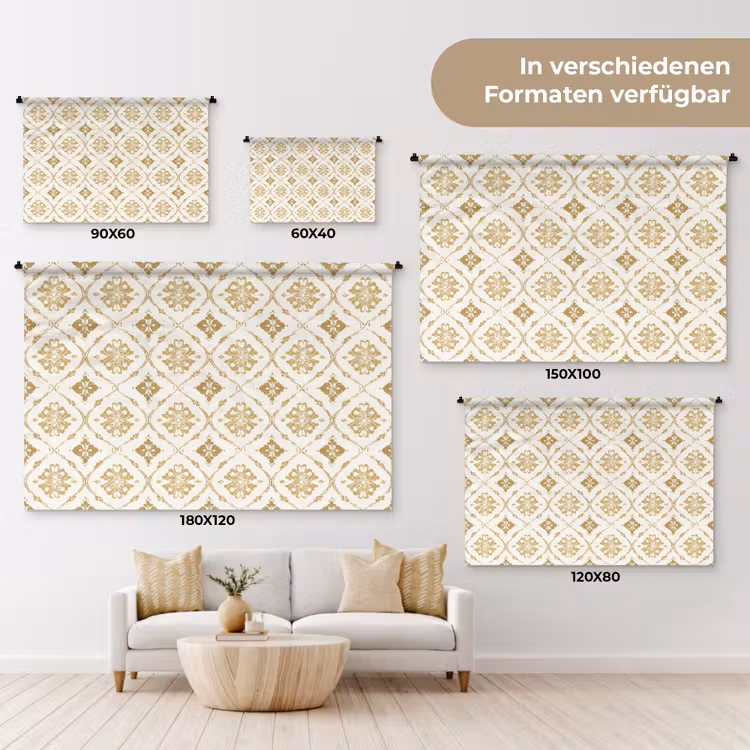 Ornament - Klassiek - Goud Wandkleed katoen klein 269 -tsfeer8_DE