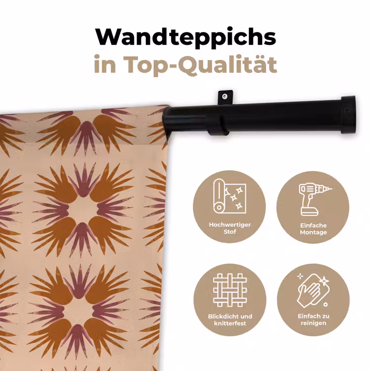 Ornament - Patroon - Oker Wandkleed katoen klein 269 -tsfeer2_DE