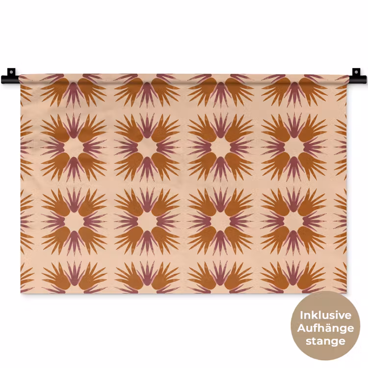 Ornament - Patroon - Oker Wandkleed katoen klein 269 -t3d_DE