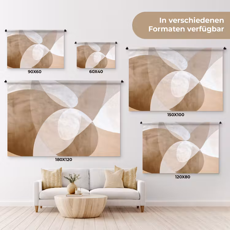 Ovale vormen - Transparant - Zachte overgang Wandkleed katoen klein -tsfeer8_DE