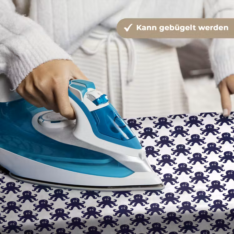 Oceaan - Octo - Blauw - Wit Wandkleed katoen klein 269 -tsfeer9_DE