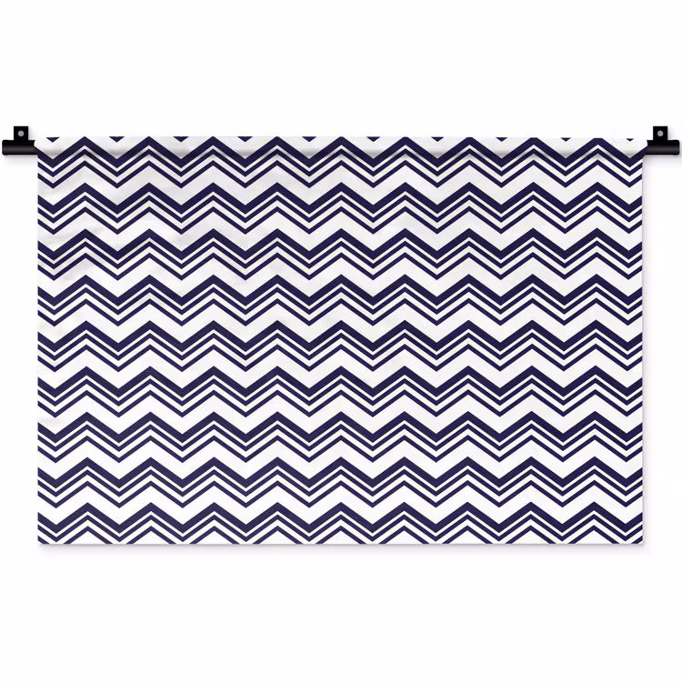 Oceaan - Golven - Blauw - Wit Wandkleed katoen klein 269 -zz3d