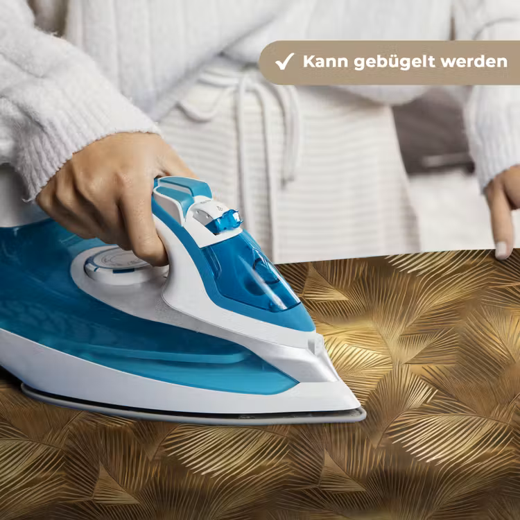 Palm - Waaier - Goud Wandkleed katoen klein 269 -tsfeer9_DE