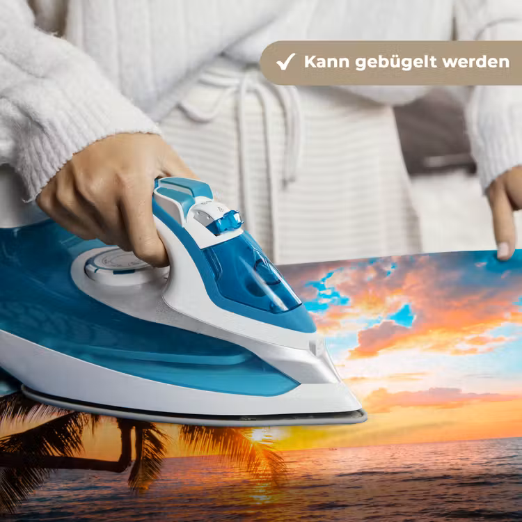 Palme - Sonnenuntergang - Horizont - Strand - Meer - Tropisch Wandkleed katoen klein -tsfeer9_DE