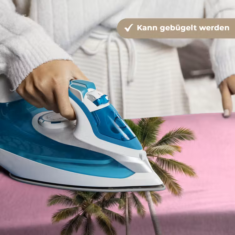 Palmboom - Tropisch - Pink Wandkleed katoen klein -tsfeer9_DE