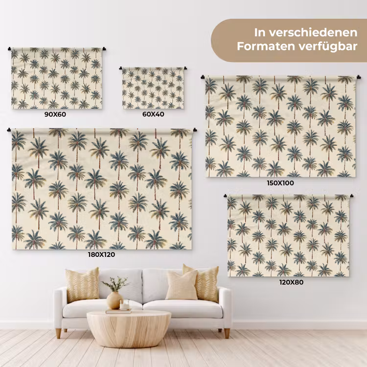 Palmbomen - Tropisch - Groen Wandkleed katoen klein 269 -tsfeer8_DE
