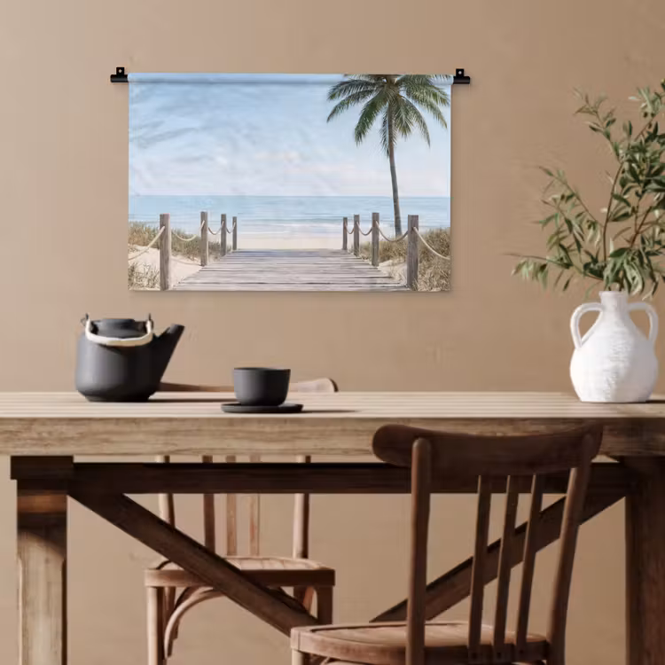 Palmbomen - Pad - Horizon Wandkleed katoen klein -sfeer6