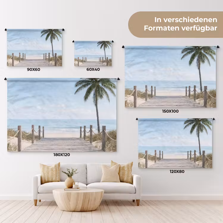 Palmbomen - Pad - Horizon Wandkleed katoen klein -tsfeer8_DE