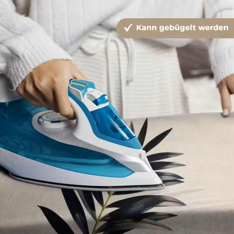 Palmblad - Subtiel - Groen - beige Wandkleed katoen klein -tsfeer9_DE