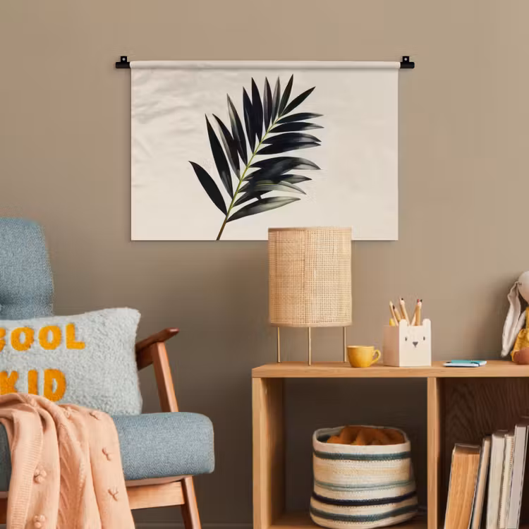 Palmblad - Subtiel - Groen - beige Wandkleed katoen klein -wsfeer4_kind