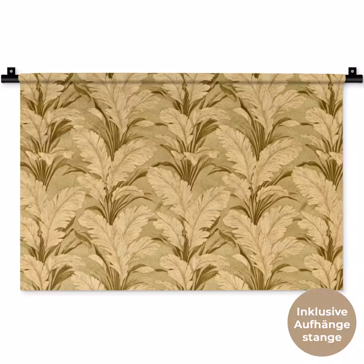 Palmbladeren - Klassiek - Groen Wandkleed katoen klein 269 -t3d_DE