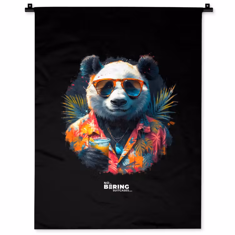 Panda als tropische straatkunst Wandkleed katoen klein -zz3d