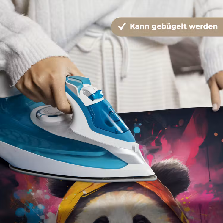 Panda met oranje jas en verfspetters Wandkleed katoen klein -tsfeer9_DE