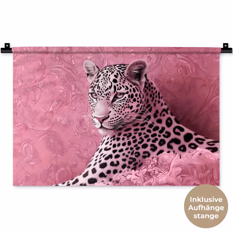 Panter - Luxe - Roze Wandkleed katoen klein -t3d_DE