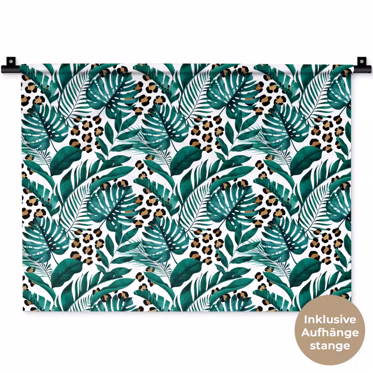 Panterprint - Bladeren - Jungle Wandkleed katoen klein -t3d_DE