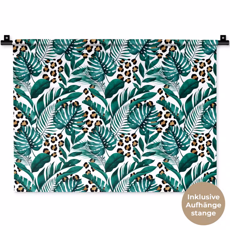 Panterprint - Bladeren - Jungle Wandkleed katoen klein -t3d_DE