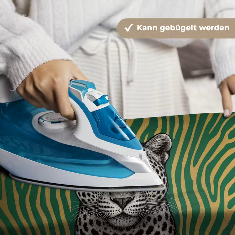 Panter - Zebrapatroon - Groen Wandkleed katoen klein -tsfeer9_DE