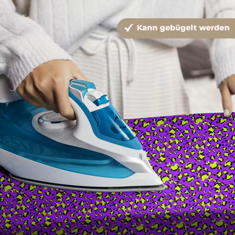Panterprint - Paars - Groen - Neon Wandkleed katoen klein 269 -tsfeer9_DE