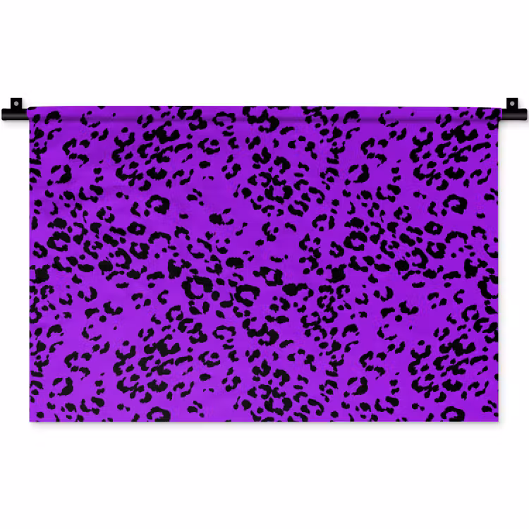 Panterprint - Paars - Patroon Wandkleed katoen klein 269 -zz3d